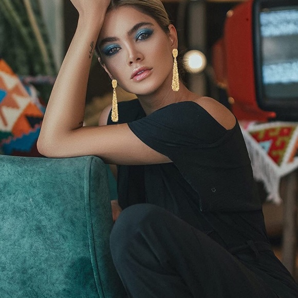 Bohemian Jewelry 12 Pairs Gold Statement Earrings Set, - Picture 4 of 16